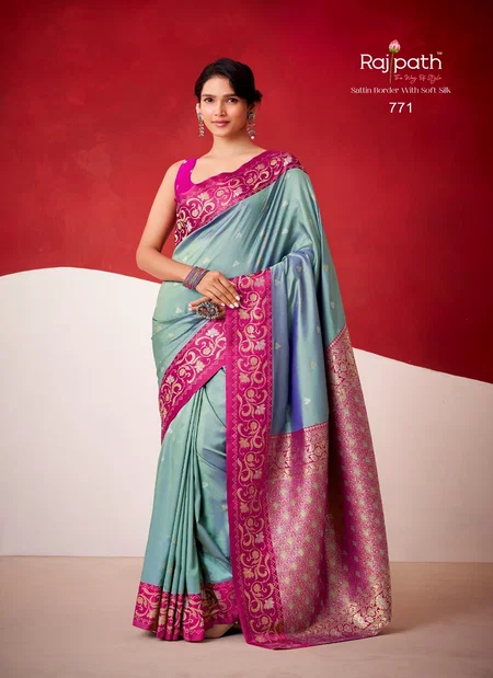 Sindhu Ghat By Rajpath Soft Satin Silk Saree Wholesalers In Delhi